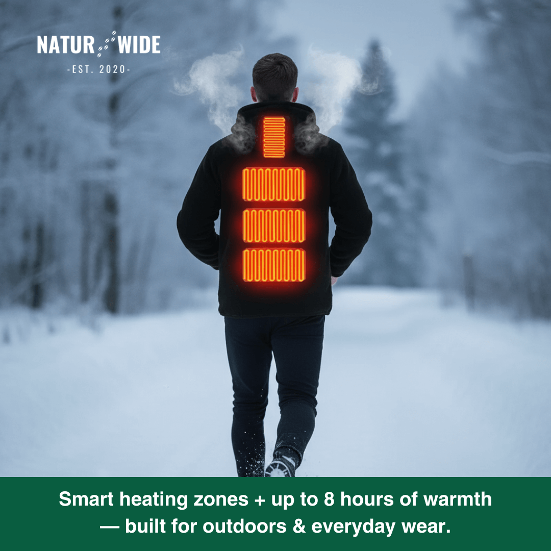 USB Heated Hoodie – Unisex Zip-Up with Thick Wool Lining