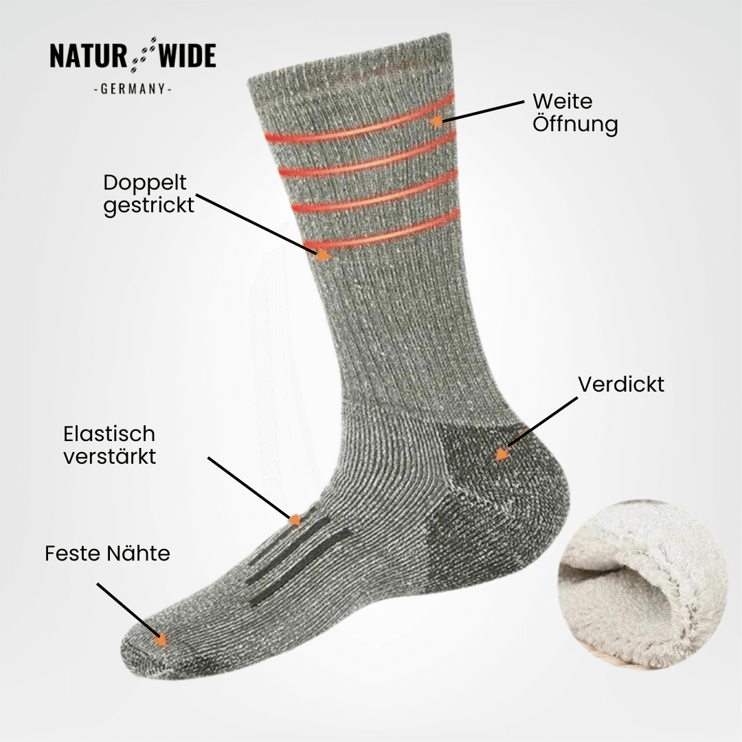 Naturwide Merino Wool Socks – 3-Pack for Men &amp; Women