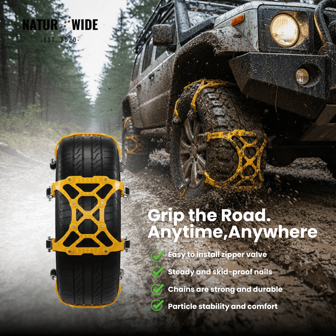 3pcs Snow Tire Chains for Car/SUV/Truck