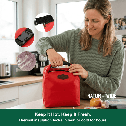 Insulated Portable Lunch Bag & Food Storage Handbag