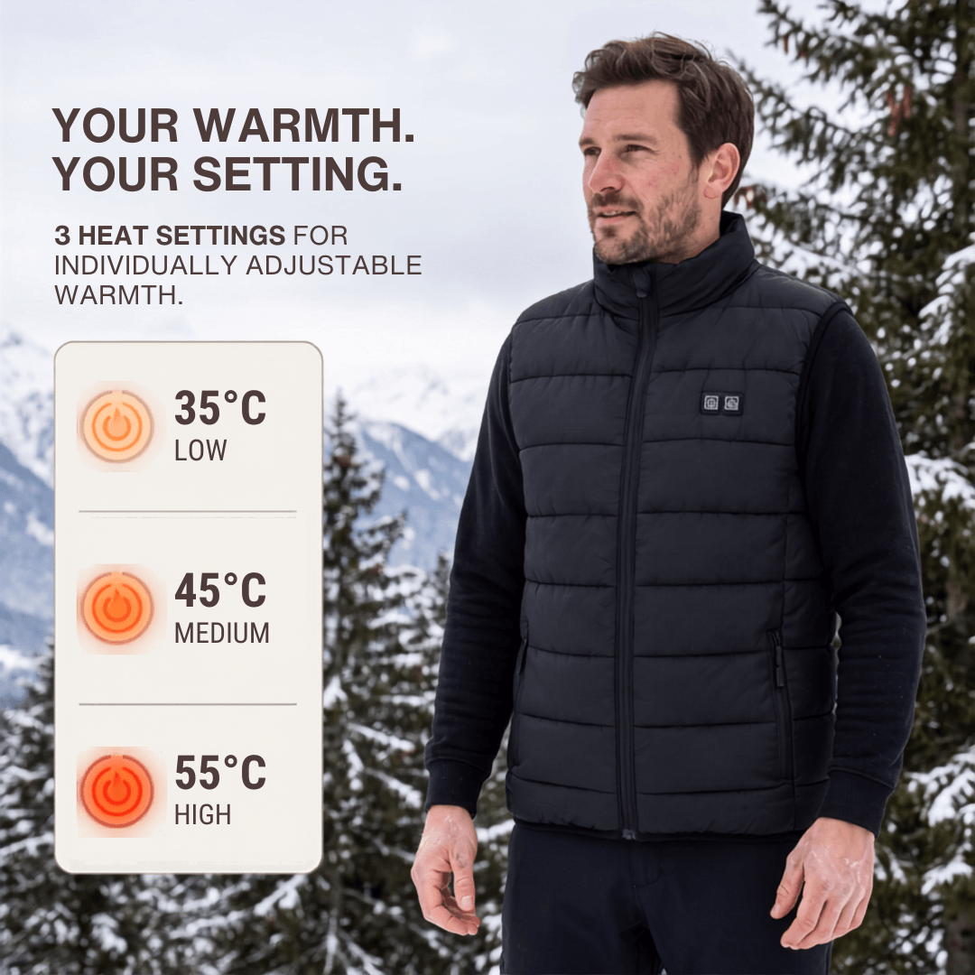 Heated Vest – 9 Heating Zones, USB Rechargeable &amp; Waterproof