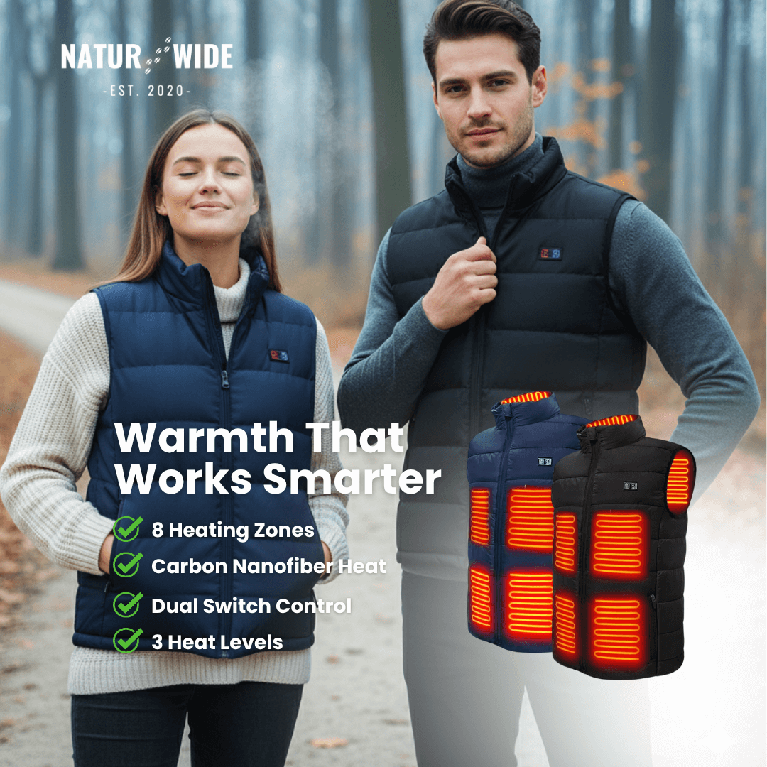 Heated Vest – 9 Heating Zones, USB Rechargeable &amp; Waterproof