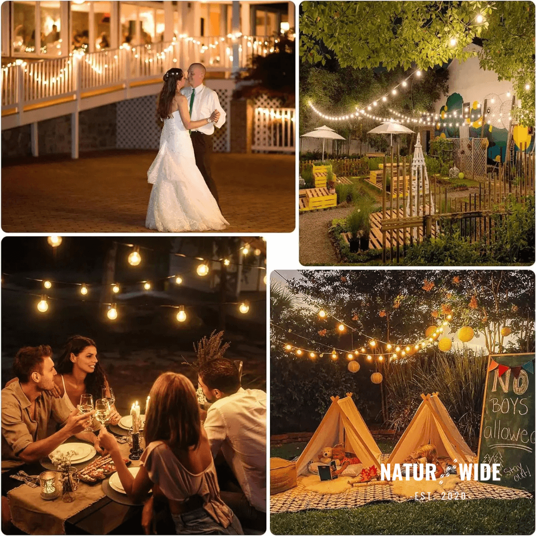 LED Outdoor String Lights – Shatterproof & Weatherproof (Plugin)