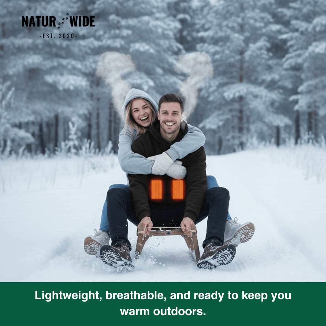 USB Heated Hoodie – Unisex Zip-Up with Thick Wool Lining