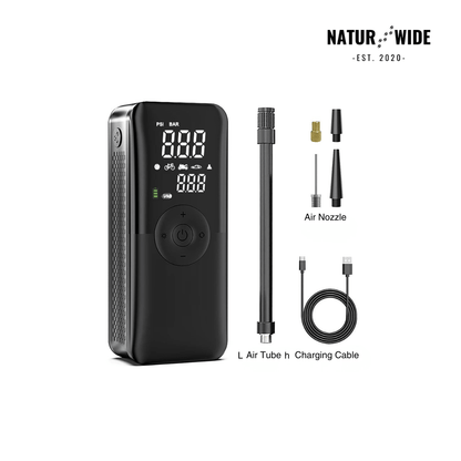 Cordless Tire Inflator – Portable Digital Air Pump & Power Bank