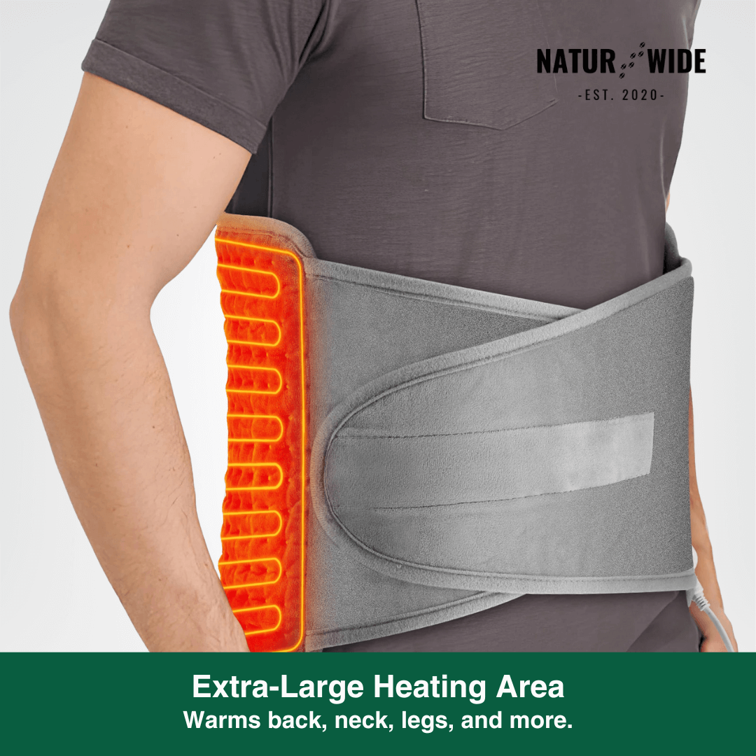 Electric Back Heating Belt – Waist Warmer with 9 Heat Settings &amp; Timer