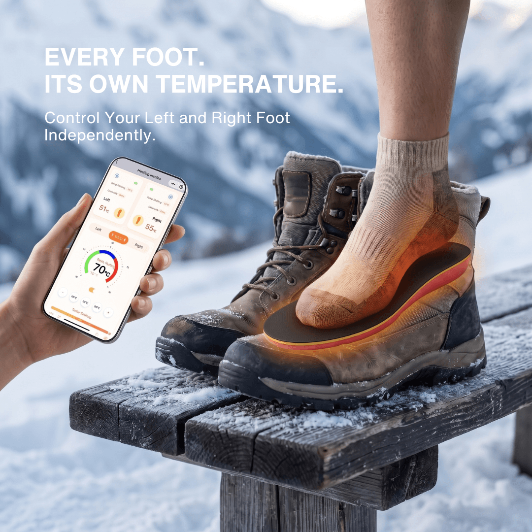 App-Controlled Smart Rechargeable Heated Insoles