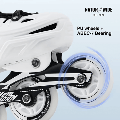 Adjustable Inline Skates for Kids and Adults Full Lights Up PU Wheels Outdoor Roller Skates Aluminum Alloy Bracket