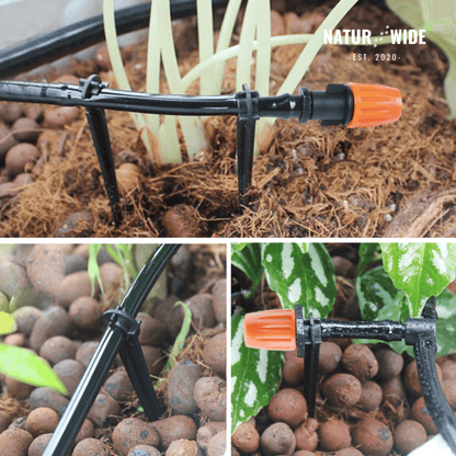 65ft Micro Drip Irrigation Kit – Adjustable Misting & Watering