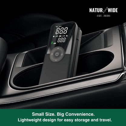 Cordless Tire Inflator – Portable Digital Air Pump & Power Bank