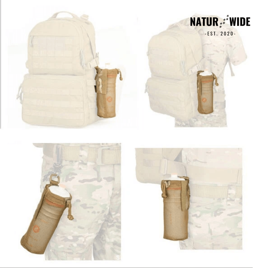 Tactical MOLLE Foldable Water Bottle Pouch
