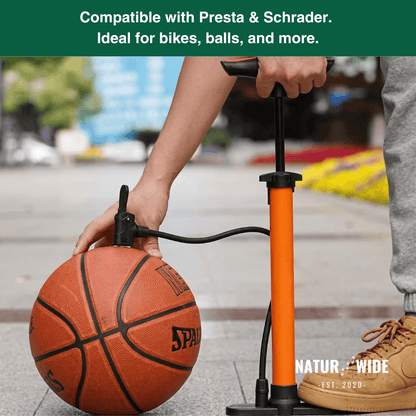 160PSI Portable Bike Pump with Gauge & 3-in-1 Nozzle