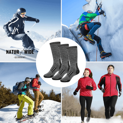 Naturwide Merino Wool Socks – 3-Pack for Men &amp; Women