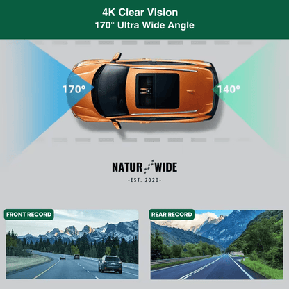 4K Dash Cam with Night Vision, Wi-Fi, GPS & 24H Parking Monitor