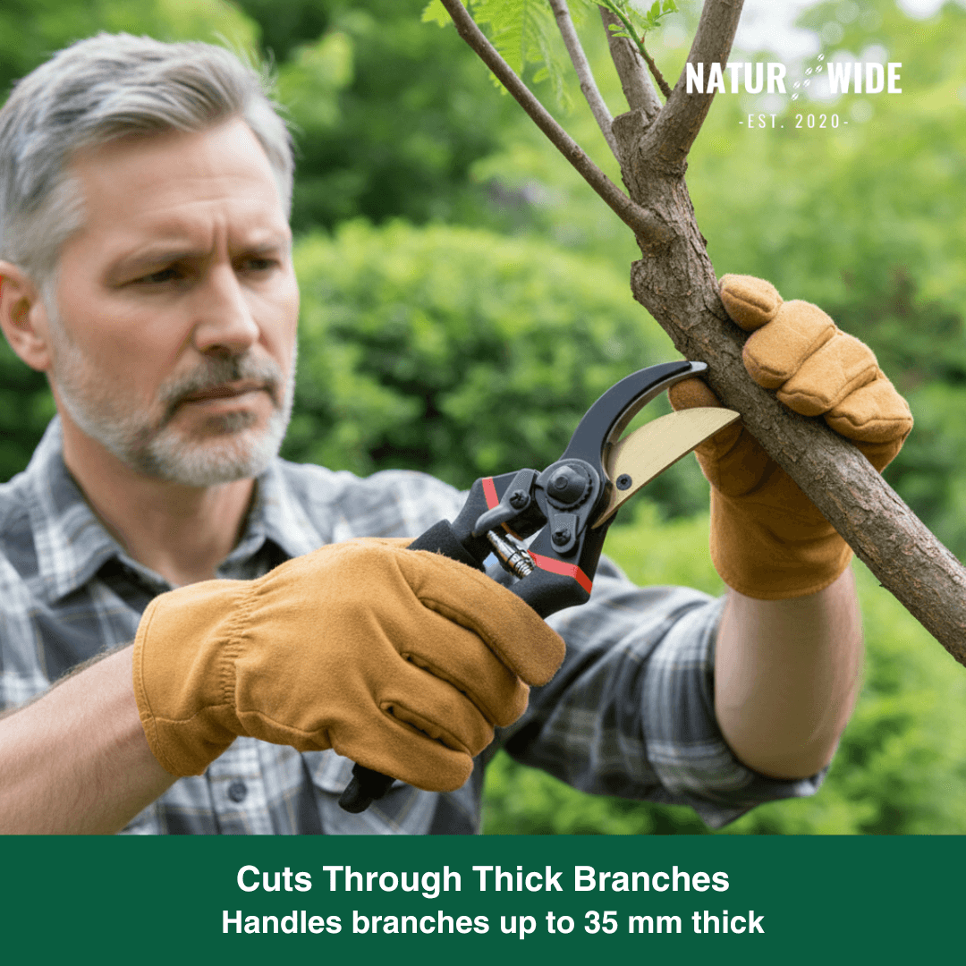 AIRAJ 8.5 Inch Pruner Shears SK5 Blade Pruning Scissors for Bonsai Fruit Trees Flowers Pruners，Ergonomic Non-slip Handles