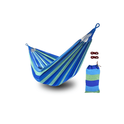 Striped Canvas Hammock – Single & Double Outdoor Sleeping Swing