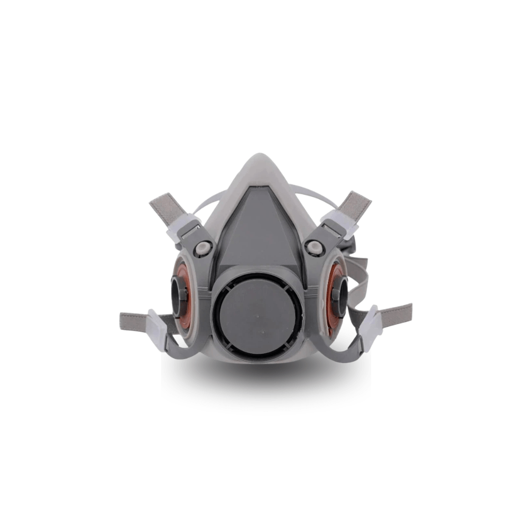 Half Face Respirator Gas Mask with Safety Glasses – Model 6200