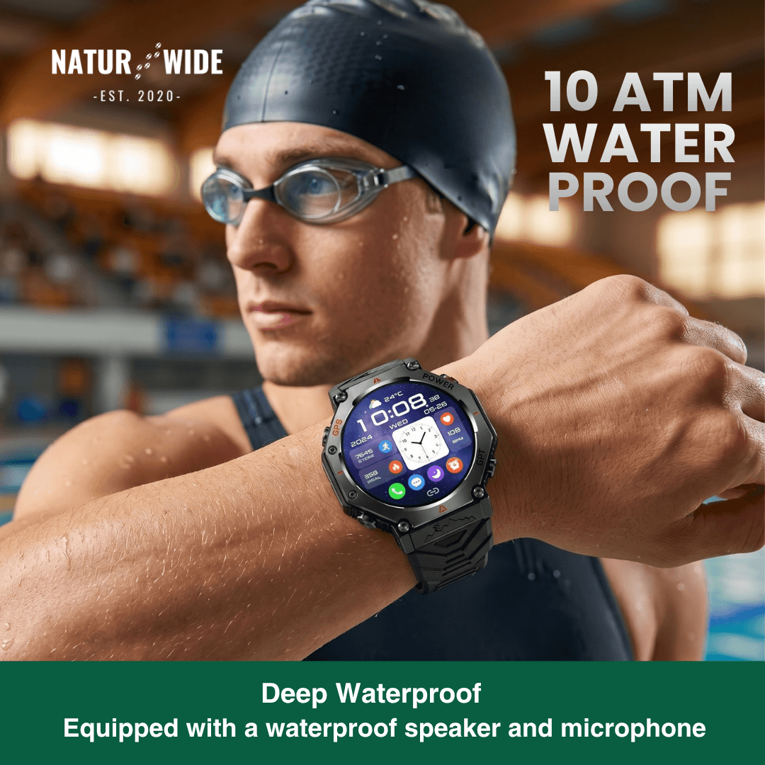 Military GPS Smart Watch – AMOLED, 10ATM, HD Bluetooth Call