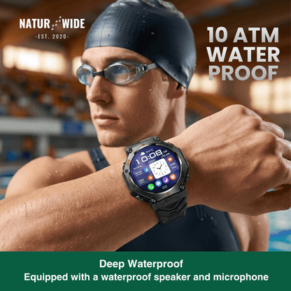 Military GPS Smart Watch – AMOLED, 10ATM, HD Bluetooth Call