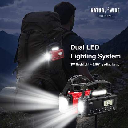 Emergency Crank Radio 10000mAh – Solar, Flashlight & SOS Alarm