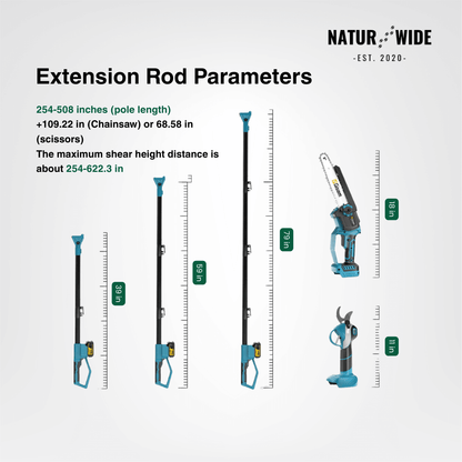 4-in-1 Cordless Telescoping Pole Saw & Pruner – Brushless (18V Compatible)