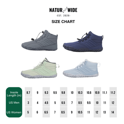Winter Snow Boots – Warm, Fur-Lined Barefoot Shoes for Men &amp; Women