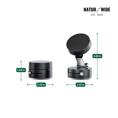 Magnetic Car Phone Mount – Vacuum Suction Cup, No-Trace Hold