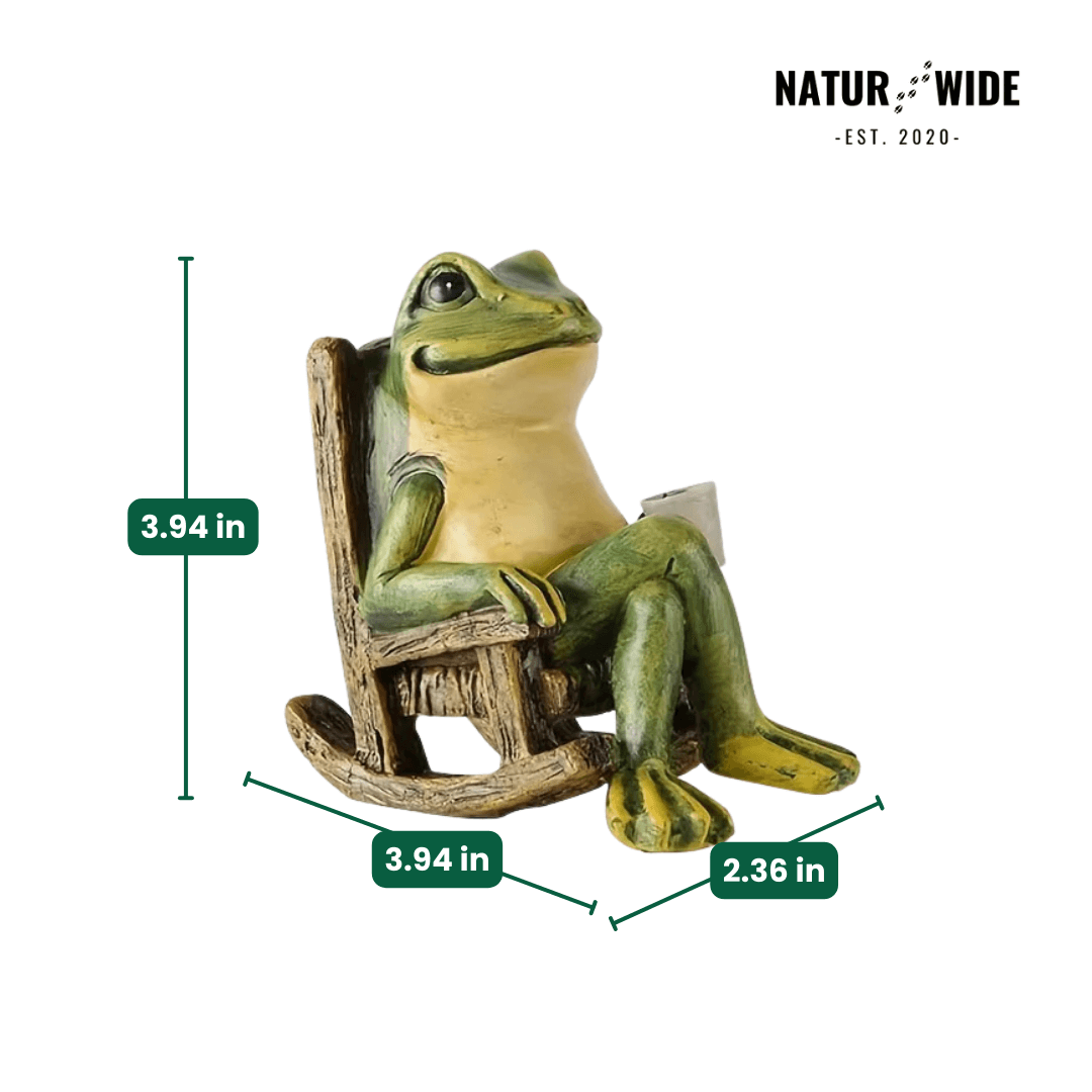 Solar Mini Frog Garden Statue - Glowing Outdoor Decor