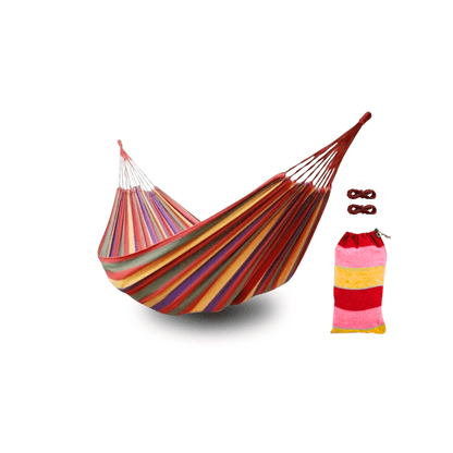 Striped Canvas Hammock – Single & Double Outdoor Sleeping Swing