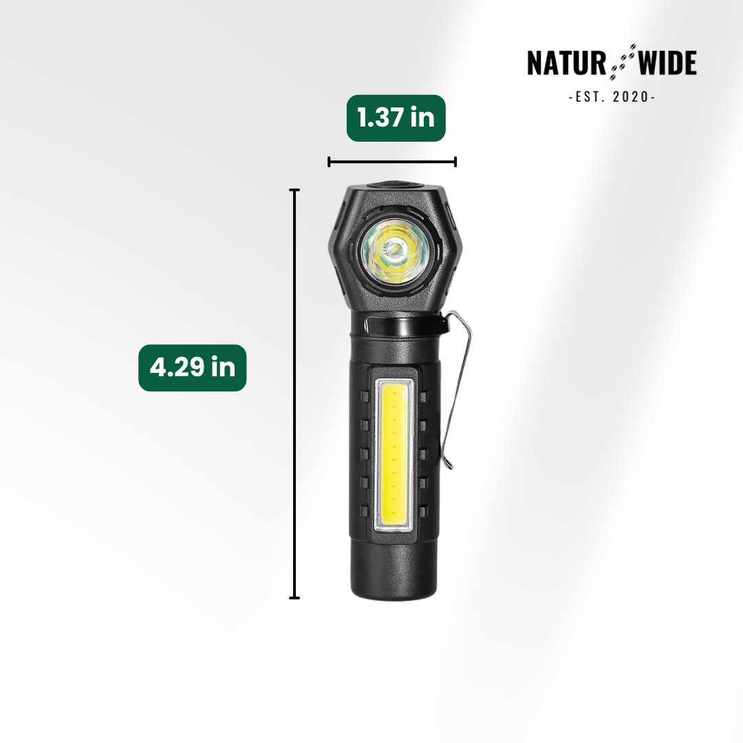 Multifunctional 2-in-1 LED flashlight &amp; headlamp