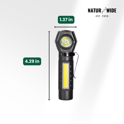 Multifunctional 2-in-1 LED flashlight &amp; headlamp