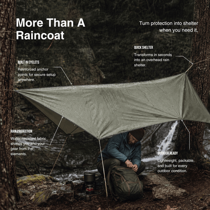3 in 1 rain poncho – protection for all weather conditions