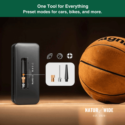 Cordless Tire Inflator – Portable Digital Air Pump & Power Bank