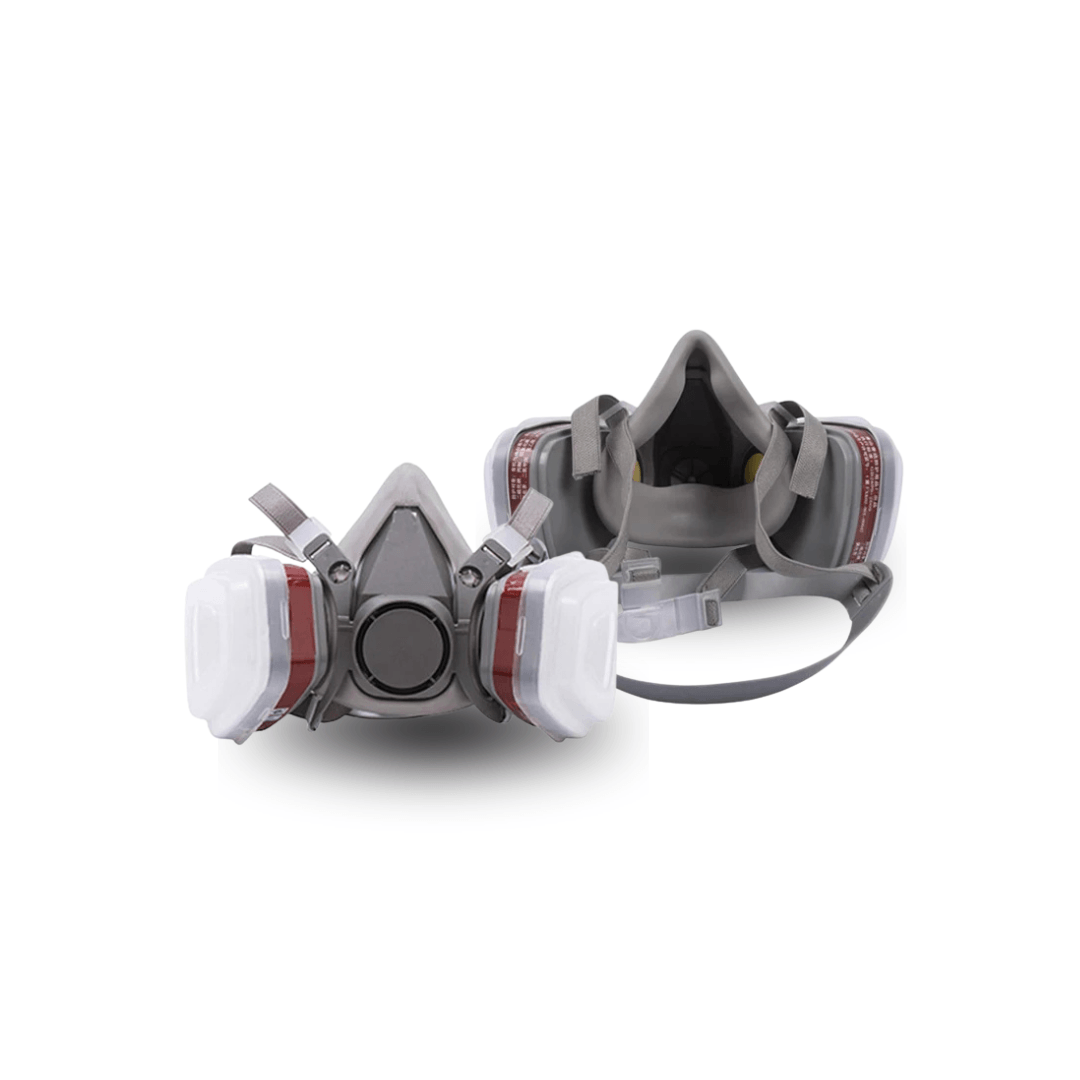 Half Face Respirator Gas Mask with Safety Glasses – Model 6200