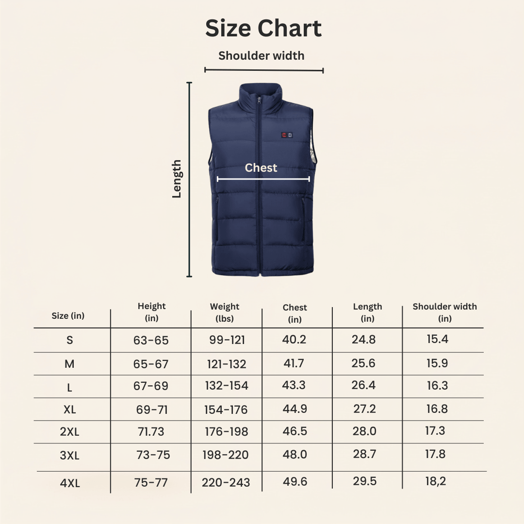 Heated Vest – 9 Heating Zones, USB Rechargeable &amp; Waterproof